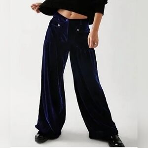 Free People velvet lotus pants